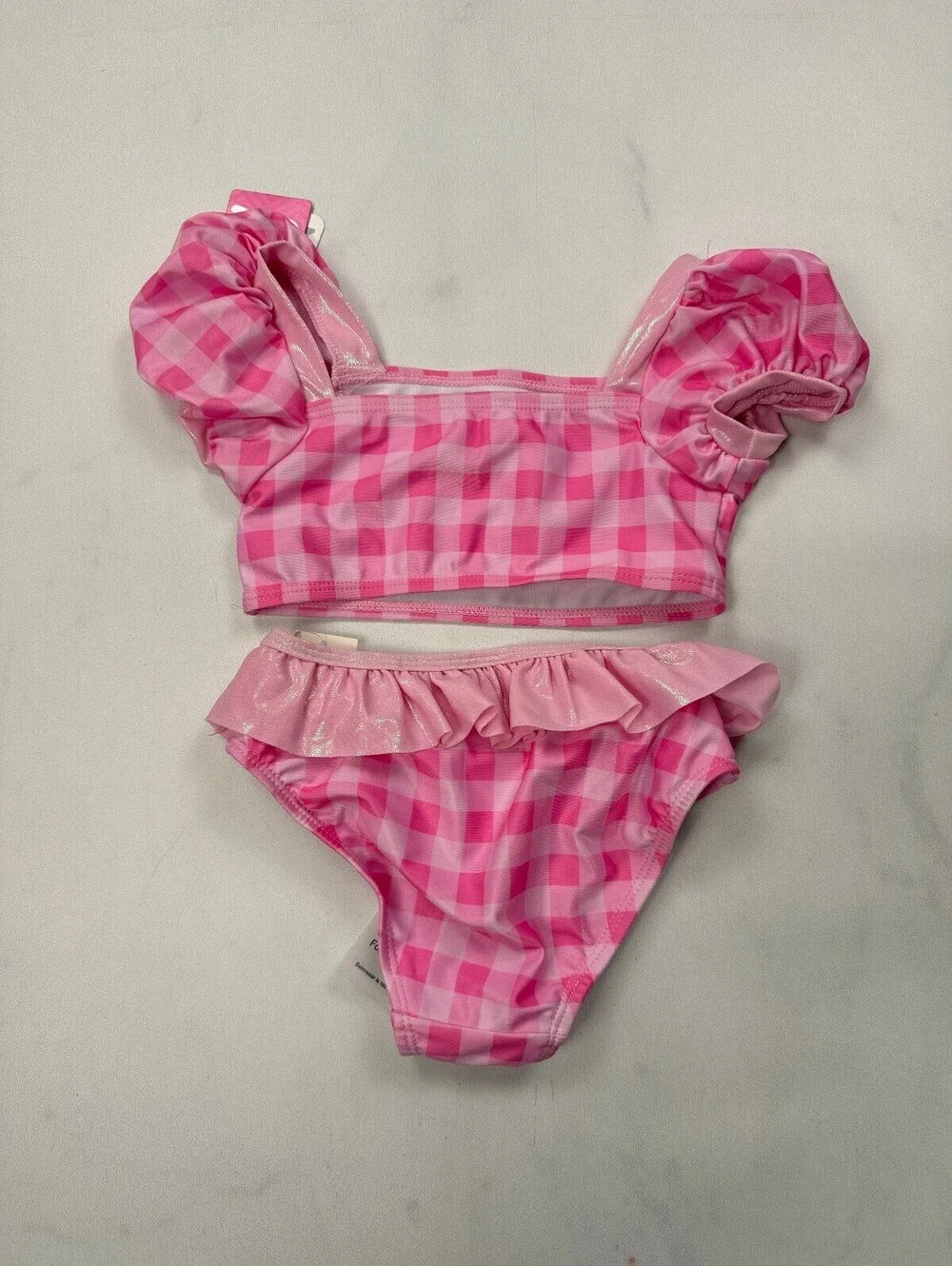 Barbie Printed Swimsuit Pink Modern Romantic - Girls 4T